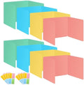 24 Pack Desk Privacy Panel Desk Divider - Pastel Colorful Testing Dividers for Classroom Supplies- Easy Clean Privacy Shields for Student Testing Desk dividers- Includes Extra Labels by bcabo