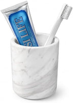 Natural Marble Toothbrush Holder for Bathroom, Stone Pen Cup for Desk by Unknown