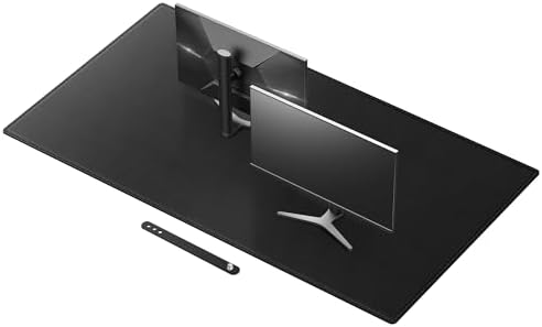 Cacoy 63" x 31.5" Extra Large Leather Desk Mat, Office Desk Pad Blotter, Oversized Mouse Pad for Home & Work, Waterproof Computer Desk Protector, Huge Gaming Desktop Mat for Keyboard & Mouse (Black) by Cacoy