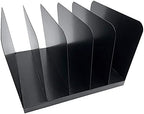 Huron Desktop File Binder Organizer Storage Vertical 5 Slot, Black Commercial Grade Steel - Image 2