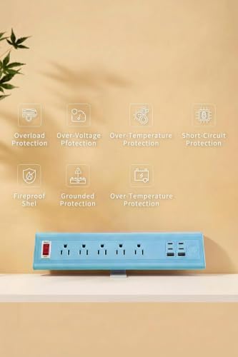 Desk Clamp Power Strip with Nightlight, 40W Fast Charging, 10FT Extension Cord, 4x20W USB-C & 2 USB Ports, 5 AC Outlets, Fits 1.69-Inch Table Edges - Image 6
