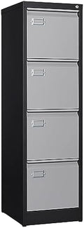 BYNSOE 4 Drawer File Cabinet with Lock Metal Vertical Filing Cabinet Office Home Lateral File Cabinet for A4 Legal/Letter Size,Assembly Required by BYNSOE