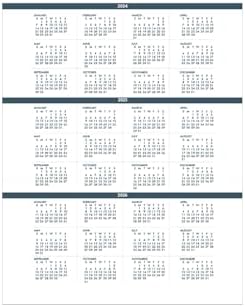 Monthly Calendar Planner, 2 Year, Black, 8-1/2" x 11" - Image 5