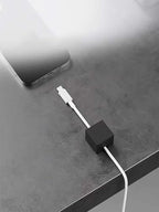 Black Stainless Steel Cable Clips, Cord Organizer Cable Management, USB Cable Holder Wire,Wire Organizer for Desk,Nightstand and Office Cable Management，Not Magnetic (Frosted Black 2pc) - Image 4