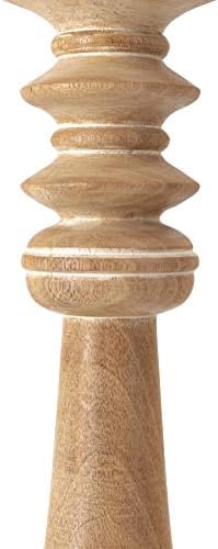 IMAX Mason Natural Wash Wood Candleholders - Set of 5 Vintage Candle Stands - Home Decor Accessory - Image 3