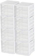 Sterilite Wide 3-Drawer Storage Unit for Bedroom and Dresser, 8-Pack by Sterilite
