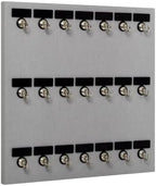 Keystand, Key Rack # 21MSE, 21 Bolted Metal Hooks with Customized Nameplate and Extra Space for Fast Access (21 Sets of Tag & Ring are Included) (Silver) by StandCompany