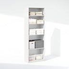 Furinno Reed Closet Organizers and Storage, 5-Tier Closet Organizer, Open Shelf Closet Storage, for Wardrobe, Bedroom, Living Room, White - Image 6