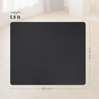 Office Chair Mat for Hard Floors,40"x48" Anti-Slip Waterproof Hardwood Floor Chair Mat,Heavy Duty Floor Protector Rolling Chairs for Home Office(Black) - Image 2