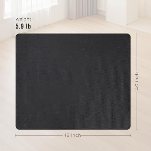 Office Chair Mat for Hard Floors,40"x48" Anti-Slip Waterproof Hardwood Floor Chair Mat,Heavy Duty Floor Protector Rolling Chairs for Home Office(Black) - Image 2