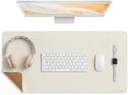 Fenge Desk Pad Mat for Home & Office, 31.5” x 15.7”, Ivory White by Fenge