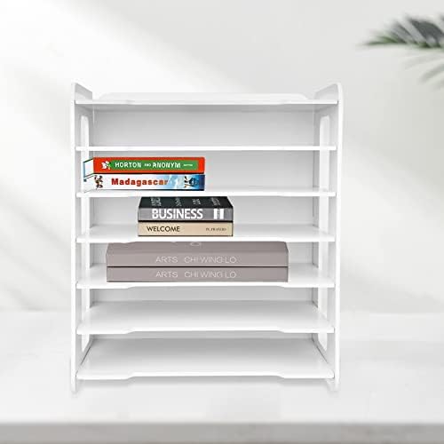 7 Tier Office Desk Desktop Organizers ,Desktop Organizers and Accessories Letter Tray Paper Sorter Holder File Document Rack Shelf Literature Organizer Rack for Home Office School Classroom Supplies - Image 2