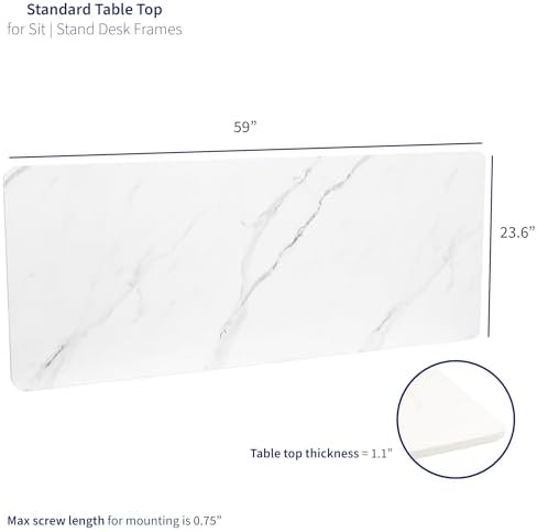 VIVO Marble Dry Erase 60 x 24 inch Solid Table Top, DESK-TOP60WM - Image 3