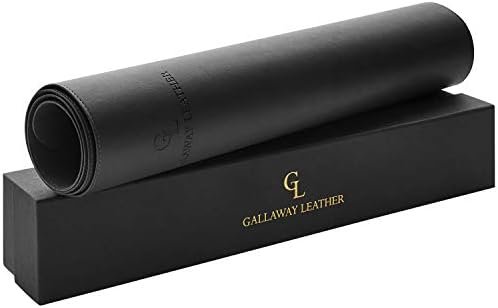 Gallaway Leather Desk Mat, Office Writing Desk Pad, Large 36" x 17" Black, for Top of Desks, Gift Ready Elegant Computer Desk Cover Protector PU Leather - Image 6