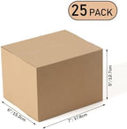 7x6x5 Brown Shipping Boxes Set of 25, Kraft Corrugated Cardboard Small Boxes Mailers for Packaging - Image 2