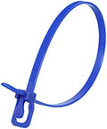 RETYZ 14-Inch Blue Reusable Releasable Cable Ties – 100 Pack, 50 lb Strength, Patented Quick-Release, Tool-Free Design for Home, Office, and Light Industrial Use by RETYZ