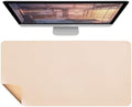 Dual-Sided Leather & Cork Desk Mat, Large Waterproof Stain-Resistant Mouse Pad, Multi-Use Desk Pad for Computer & Office Home(Khaki,80x40cm) by Unknown