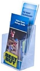 Clear-Ad - LHF-S102 - Acrylic Slant Back 2 Tier Trifold Brochure Display - Plastic Literature Holder for Flyers, Booklets, Bills, Mail, Letters, Cards, Pamphlets, Maps (Pack of 6) - Image 2