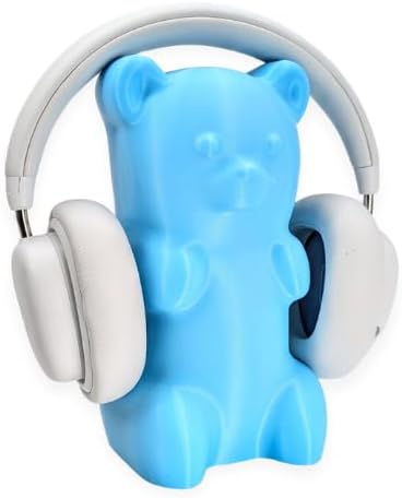 Gummy Bear Headphone Stand Hanger - Cute Headset Holder - Kawaii Desk Accessories - Compatible with Most Headphones (Mint) by BeamTeam3D