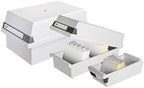 HAN 955-13, Card Filing Box A5 Landscape. Innovative, Attractive Design Holds 1,300 Cards, readjustable lid Supplied with Large Inscription Label, Black - Image 4