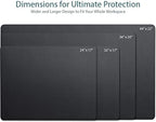 Vine Creations Leather Desk Mat Large 44" x 22", Desk Protector Mat, PU Leather Desk Pad, Large Mouse Pad, Desk Blotter, Desk Pads on Top of Desks, Desk Matt for Desktop, Office Desk Mat (Black) - Image 2