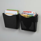 Azar Displays 250088-BLK-2PK Single Vertical Pocket Wall Mount Acrylic File Holder, Letter Size, Black (2-Pack) - Image 7