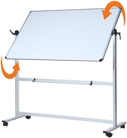 VIZ-PRO Double-Sided Magnetic Mobile Whiteboard, 48" x 32" - Image 2