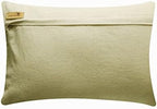 The HomeCentric Decorative Beige & Gold 12"x26" (30x65 cm) Lumbar Pillow Covers, Linen Lattice, Trellis & Beaded Rectangle Pillow Covers, Geometric Pattern Modern Style - Golden Lattice Glow - Image 3