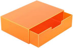 Gelite Acrylic Desk Organizer with Drawer for Makeup Vanity Stackable Desktop Storage Box for Office Supplies, 13.8 x 9.8 x 3.9’’, Neon Orange by Gelite