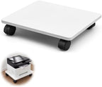 Beeveer 2 Pcs White Under Desk Printer Stand 15.8 x 13.8 x 3.2 Inches by Beeveer