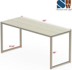 SHW Mission 55-Inch Home Office Computer Desk, Maple - Image 3