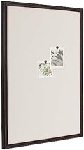 Kate and Laurel Oakhurst Rectangle Framed Linen Fabric Pinboard; 24 x 36; Distressed Black; Traditional Decorative Bulletin Board with Stepped Profile and Lightly Distressed Finish by KateandLaurel