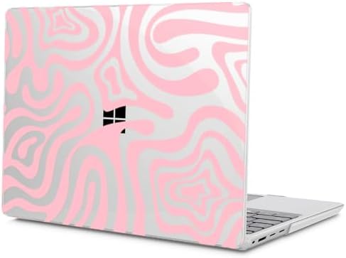 Case for Surface Laptop 5/4/3 13.5", Pink Wave Pattern - Image 6