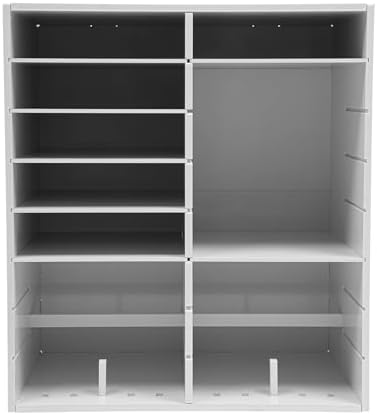 16 Slot Mail Sorter Organizer, Wood Literature Organizer Student Mailbox for Classroom, Desktop File Paper Storage Rack for Office Home School - 20" L×11.8”W×22.3“H (White, 16-Compartment) - Image 3