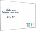 Double-Sided White Board Dry Erase Magnetic Whiteboard Wall 60x40 Foldable by WALGLASS