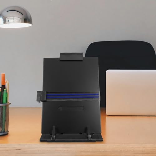 Uonlytech Adjustable Reading Stand and Document Holder Black Desktop Copy Stand for Office Use Paper and Book Support Suitable for Students and Professionals - Image 7