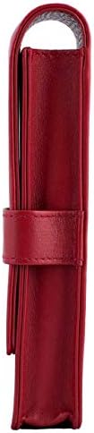 DiLoro Leather Triple Pen Case Pencil Pouch Holder for Three Fountain Ballpoint Rollerball Pens and Pencils - Image 3