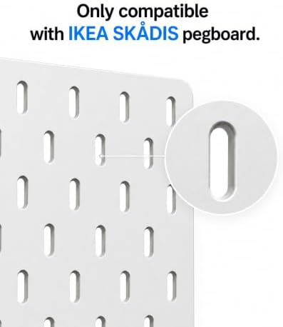40 Pcs White Angled Spool Hooks for IKEA SKADIS, Thread Spool Holder - Image 4