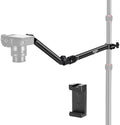 NEEWER Overhead Camera Mount Arm with Phone Clip, 22"/56cm 180°&360° 2 Section Flexible Holding Arm for Desk Stand, Fits 0.87"-1.1" Tube, 5.5lb/2.5kg Max Load for Camera LED Ring Light Mic, DS009 by Neewer
