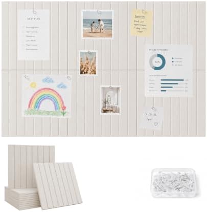 36" x24" Large Felt Bulletin Board, Bold-Stripe 6-Pack Cork Boards by Unknown