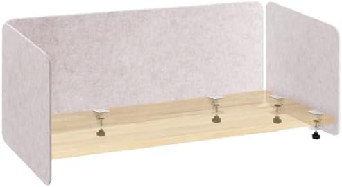 3-Pack Clamp-On Desk Dividers, 24 x 24 and 24 x 48 Inch, Oatmeal by Unknown