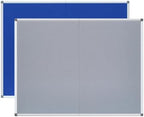 DEVELOP 60x48 Inch Large Blue Felt Bulletin Board, Wall Mounted Pin Memo Notice Cork Board with Silver Aluminium Frame for Office, Home, and Classroom, Includes 10 Push Pins - Image 6