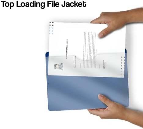 Navy Blue Plastic Folders with Pockets and Clear Cover, Doctor Stuff, Letter Size, Top Loading Vinyl File Folders, Job Jacket, Documents Holder, Pack of 100 - Image 5