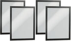 Durable Duraframe Self-Adhesive Magnetic Frame Black - Letter Size 8.5" x 11" - Document Frame For Internal Signage - Self-Adhesive Attachment - Pack of 4 by DURABLEOfficeProducts
