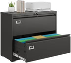 DEVAISE 2 Drawer Lateral File Cabinet, Assembly Required by DEVAISE