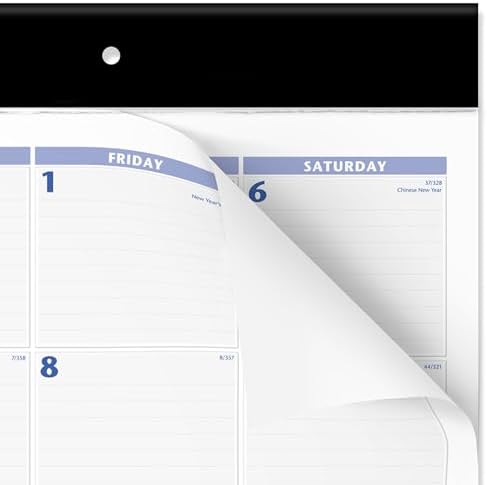 AT-A-GLANCE 2027 Desk Pad Calendar, Monthly Desk Wall Planner, 24" x 19", Blue/Gray (SW2300027) - Image 5
