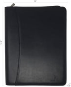 Customized Black Zippered Portfolio Binder - Engraved PU Leather Business Portfolio Organizer - Padfolio for Men & Women with US Letter Notepad, 10.5 Inch Tablet Pocket & Gift Box by Lautus Designs - Image 5