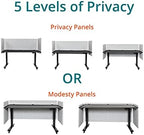 Stand Up Desk Store ReFocus Clamp-on Acoustic Desk Divider Privacy Panel that Reduces Noise and Visual Distractions (Cool Gray, 47.25" X 23.6") - Image 5