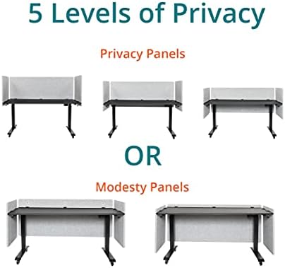 Stand Up Desk Store ReFocus Clamp-on Acoustic Desk Divider Privacy Panel that Reduces Noise and Visual Distractions (Cool Gray, 47.25" X 23.6") - Image 5