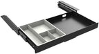 Under Desk Slide Out Pencil Drawer, Storage Organizer 15 Inch Wide, Ball-Bearing Slides, Black (8x14.4 Inch) (Pack of 2) - Image 2